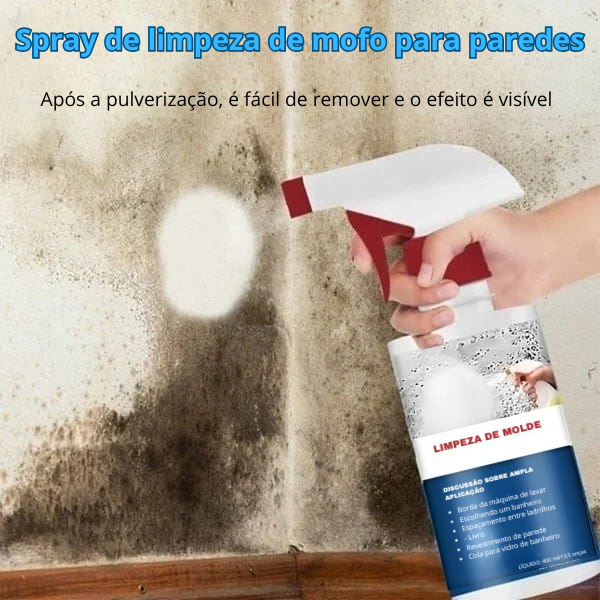 Spray de espuma para remover o mofo