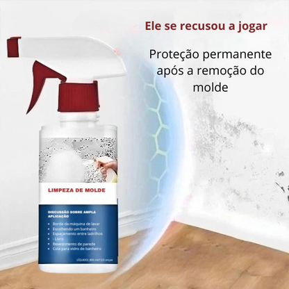 Spray de espuma para remover o mofo