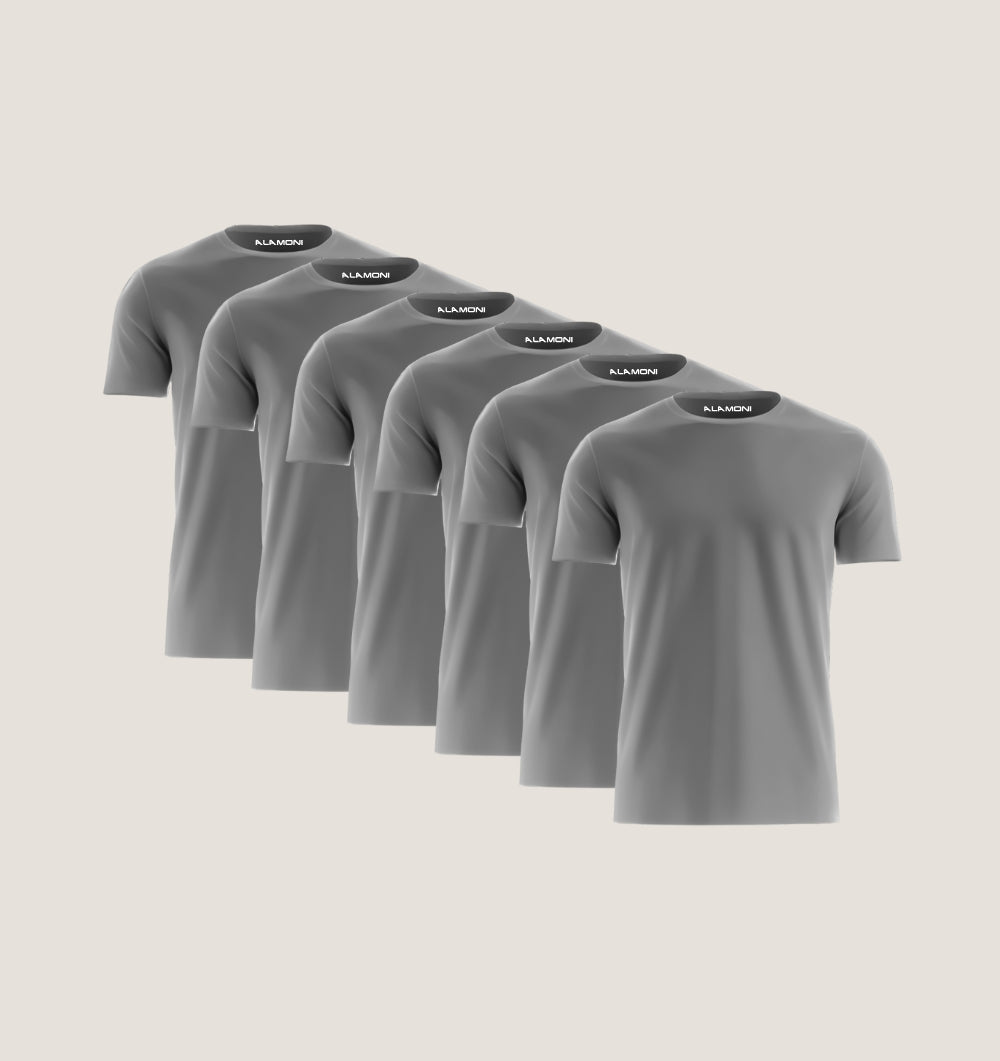 Pack de 6 - Cinzento