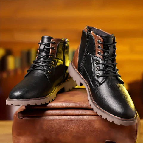 Jethro | Botas com cadarço de couro premium