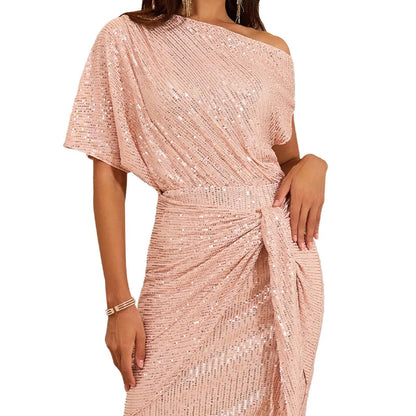 Robe de soirée avec paillettes scintillantes