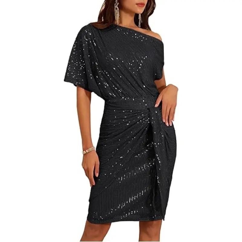 Robe de soirée avec paillettes scintillantes